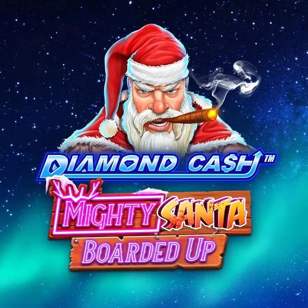 Diamond Cash Mighty Santa Boarded Up slot visual from Greentube available on locowincasinos-es.com