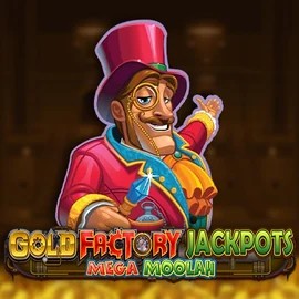 Enjoy Gold Factory Jackpots Mega Moolah by Aurum Signature Studios – logo hosted on locowincasinos-es.com