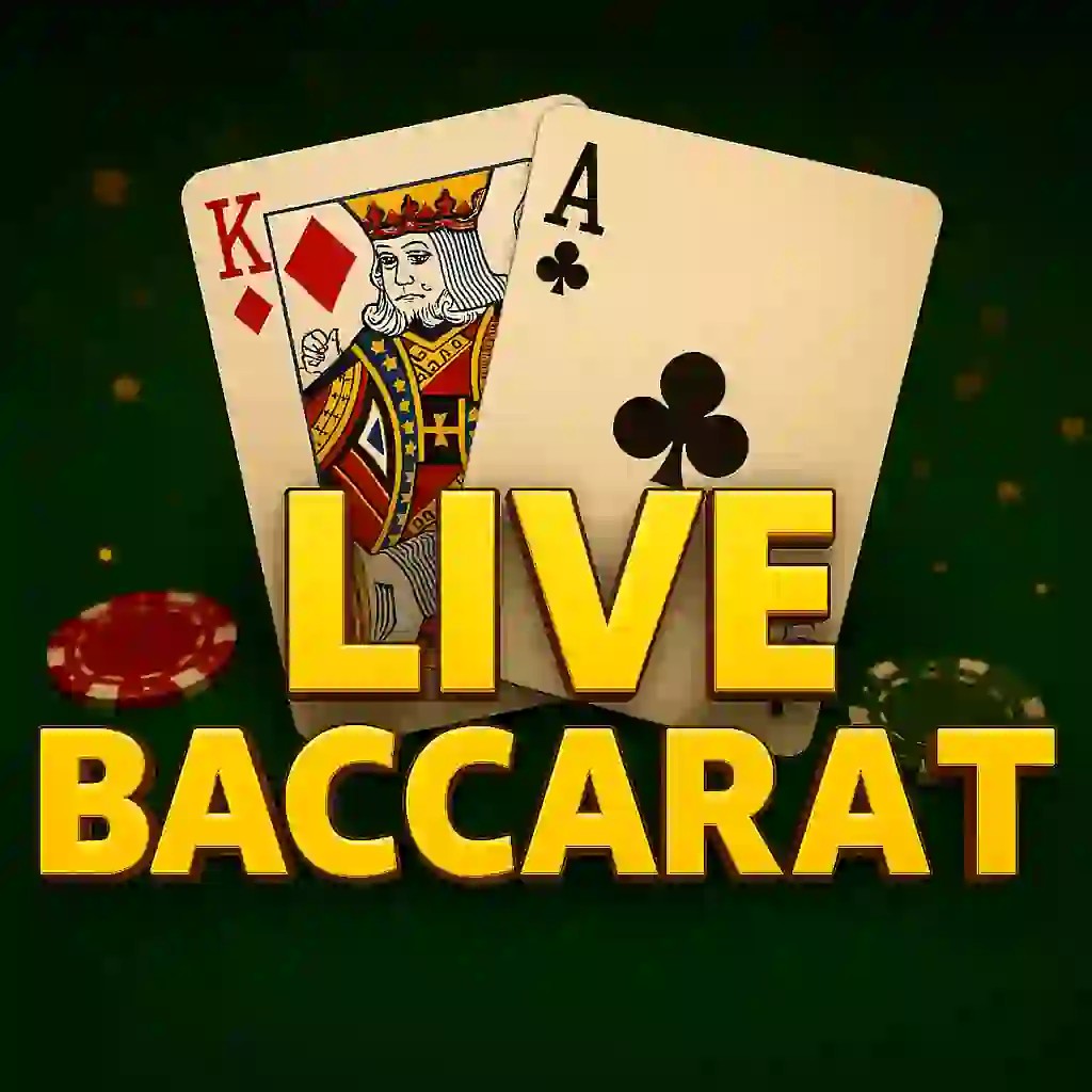Live Baccarat online game logo by Evolution on locowincasinos-es.com
