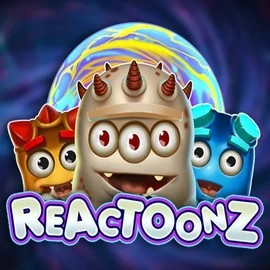 Reactoonz slot logo by Play'n GO at Locowin Casino