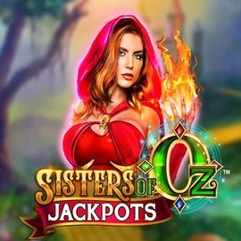 Sisters Of Oz Jackpots slot logo by Triple Edge Studios at Locowin Casino